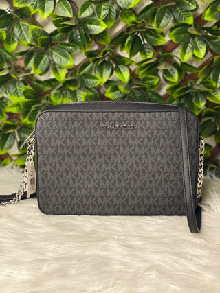 CROSSBODY JET SET ITEM MICHAEL KORS BLACK MONOGRAMAN