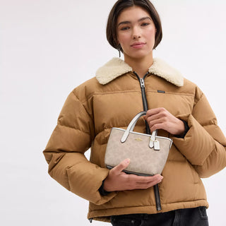 Tote Coach City Mini Tote Bag In Signature Canvas In gold/sand/chalk