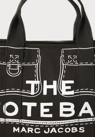 Bolso Marc Jabocs Tote Mediano Colección Lujo Blanco y Negro