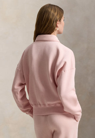 Sweater Ralph Lauren Half Zip up White & Pink