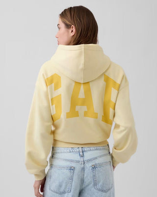Hoodie Gap Vintage Crop Logo Yellow