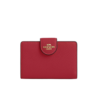 Billetera Coach Medium Corner Zip Wallet Rojo
