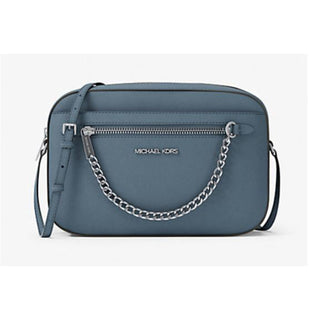 Crossbody Michael Kors Jet Set Saffiano Leather Cornflower