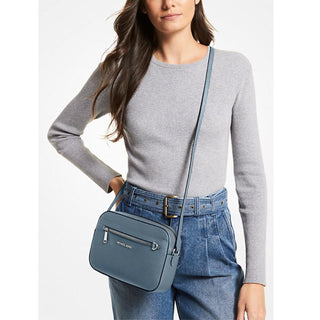 Crossbody Michael Kors Jet Set Saffiano Leather Cornflower