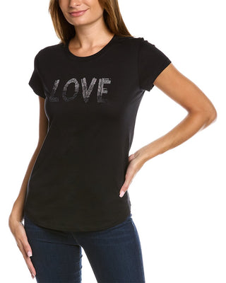 Polera Zadig & Voltaire Woop Gradient Love Strass Noir