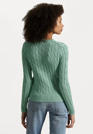Sweater Polo Ralph Lauren Cable-Knit Cotton Celadon