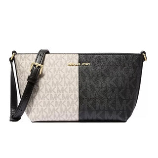 Crossbody Michael Kors Jet Set Small Two-Tone Logo Black/Vanilla