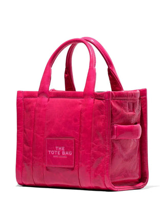 The Shiny Crinkle Tote Bag Marc Jacobs Small Magenta
