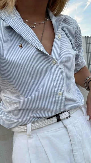 Camisa Polo Ralph Lauren Light Blue Stripes