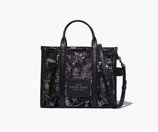 The Sequin Tote Bag Marc Jacobs Medium Black