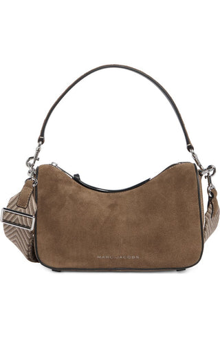 Cartera Marc Jacobs Suede Drifter Small Convertible Shoulder Bag Concrete