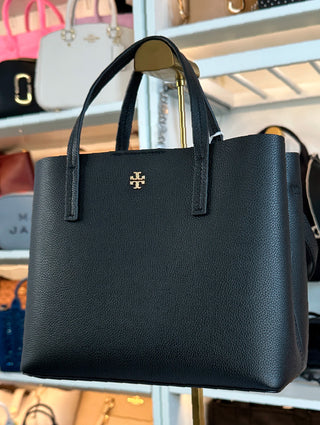 Tote Tory Burch Blake Pebbled Leather Small Tote Black