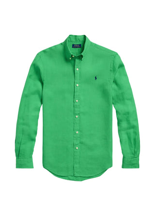 Camisa Polo Ralph Lauren lino Green