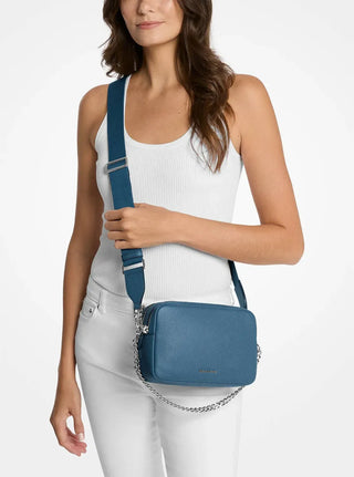 Crossbody Michael Kors Bryant Medium Pebbled Leather Camera Chambray