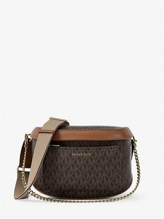 Riñonera Michael Kors Slater Signature Logo Brown