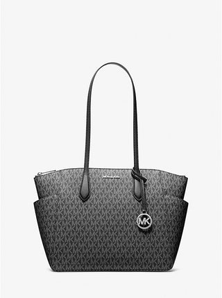 Tote Michael Kors Marilyn Medium Saffiano Leather Tote Bag Signature canvas Black
