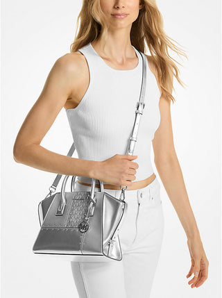 Cartera Michael Kors Avril silver SMALL