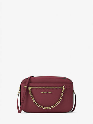 Crossbody Michael Kors Jet Set Saffiano Leather Cherry