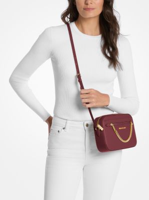 Crossbody Michael Kors Jet Set Saffiano Leather Cherry