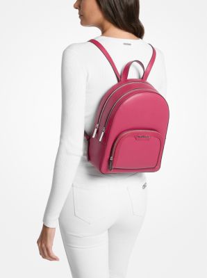 Mochila Michael Kors Jaycee Medium Pebbled Leather Dark Raspberry