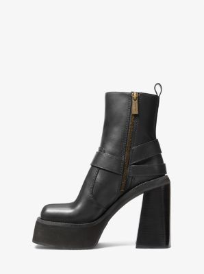 BOTINES MICHAEL KORS CROSBY MOTO CON PLATAFORMA BLACK