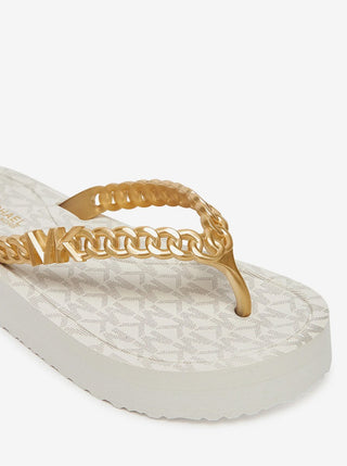 Sandalias Michael Kors Zaza Flip Flop Cream