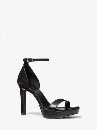 Sandalia Michael Kors Margot Platform Faux Leather Black
