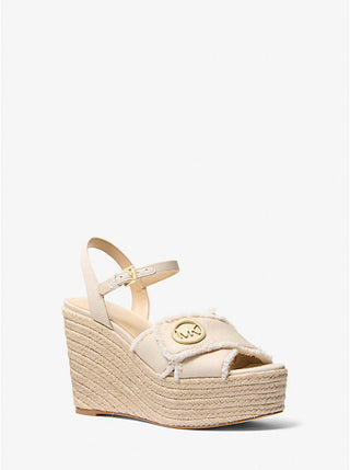 Sandalias de Tacón Michael Kors Hannah Wedge Beige Wsh