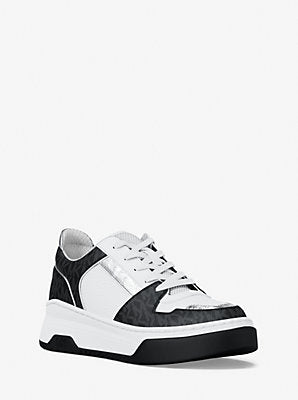 Zapatillas Michael Kors Lexi tumbled Faux Leather Black & White