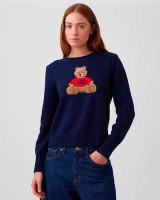 Sweater GAP Bear Cotton Azul Marino