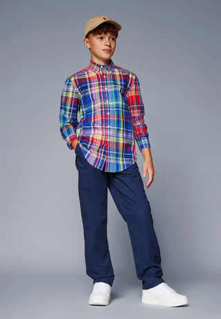 Camisa Ralph Lauren Plaid Cotton Oxford Shirt Multicolor