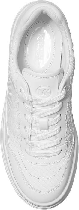 Zapatillas Michael Kors HAYES LACE UP EMBOSSED  PRINTED LEATHER White