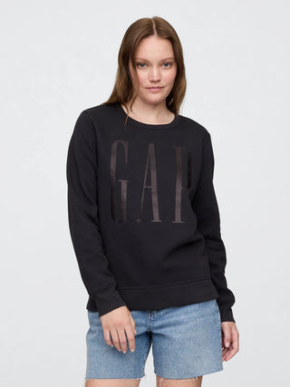 Sweatshirt Gap Relaxed Logo Negro