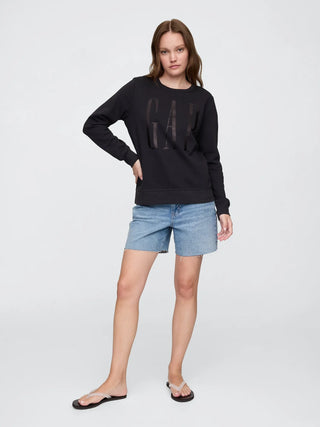 Sweatshirt Gap Relaxed Logo Negro
