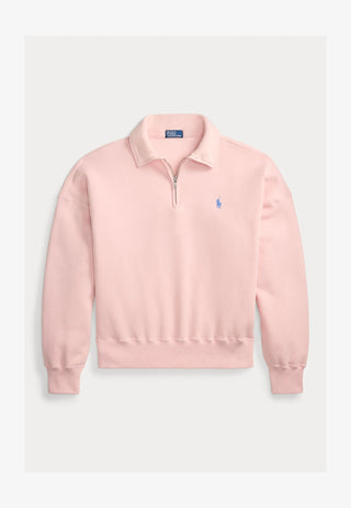 Sweater Ralph Lauren Half Zip up White & Pink