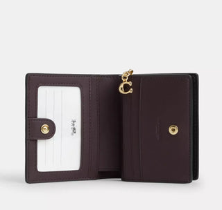 Billetera Coach Snap Wallet In Signature Canvas IM/Walnut/Black