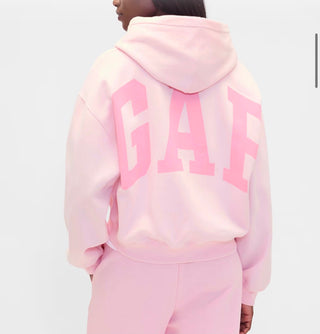 Hoodie Gap Logo Cropped Rosa