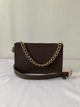 Riñonera Michael Kors Monogram Brown