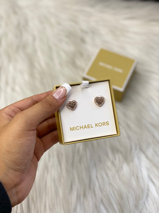 Aros Michael Kors Rose Corazon