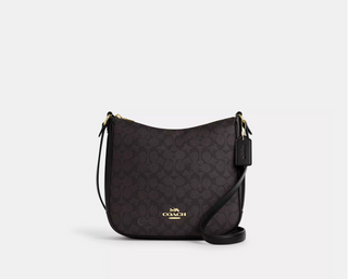 Cartera Coach Ellie File Signature Canvas Walnut/Black