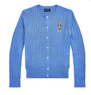 CARDIGAN POLO BEAR CELESTE OSO