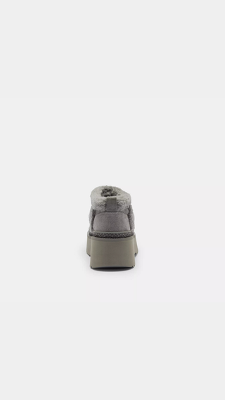 Botín Coach Christina Bootie In Signature Suede Charcoal