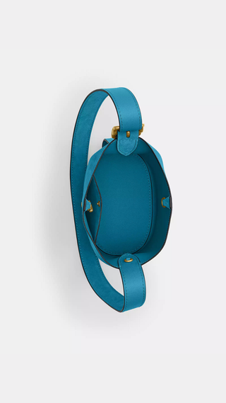 Crossbody Coach Bleecker Bucket Bag 21 Dark Brass Sea Blue