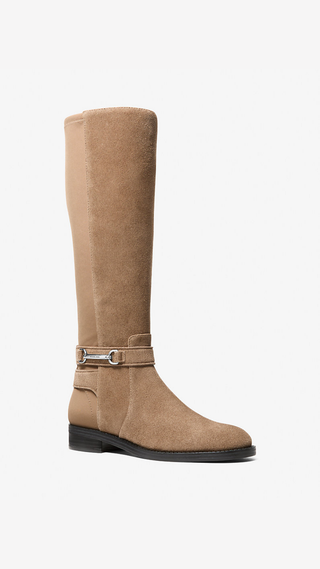 Botas Michael Kors Carson Flat Boot Leather Driftwood