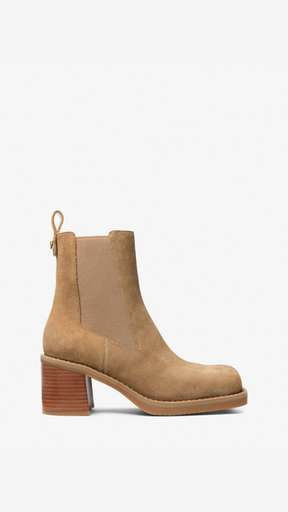Botín Michael Kors Houston Bootie Leather Husk
