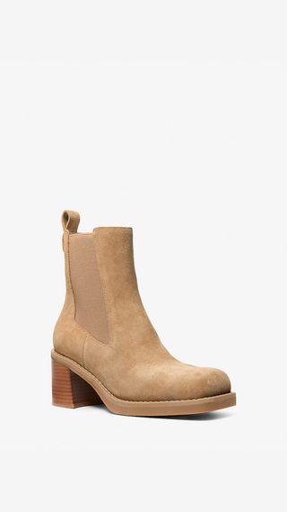 Botín Michael Kors Houston Bootie Leather Husk