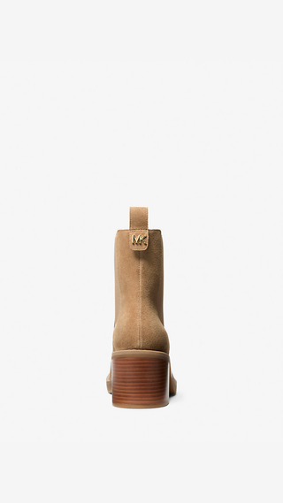 Botín Michael Kors Houston Bootie Leather Husk
