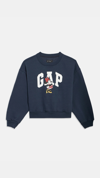 Poleron Gap Logo Minnie Azul Marino