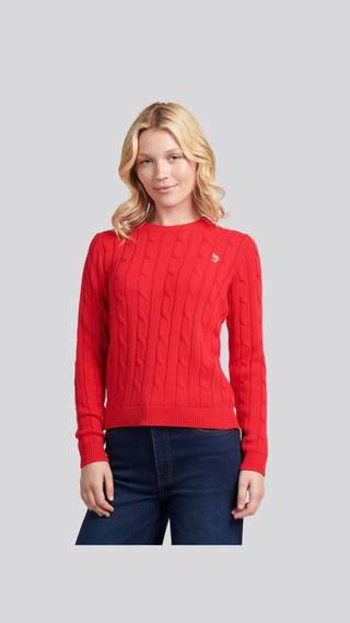 Sweater US Polo ASSN Cuello Redondo Rojo