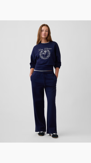 Pantalon Gap Relaxed Straight-Leg Sweatpants Navy